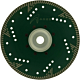 Disc diamantat taiere granit - ARES GRANITX TPH 230mm pentru polizor unghiular-1053DTG230P